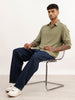 Solid Slim Fit Full Sleeve Shirt | Olive