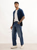 Loose Fit Embroidery Detail Denim Jeans | Blue