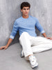Slim Fit Crew Neck Pullover | Blue