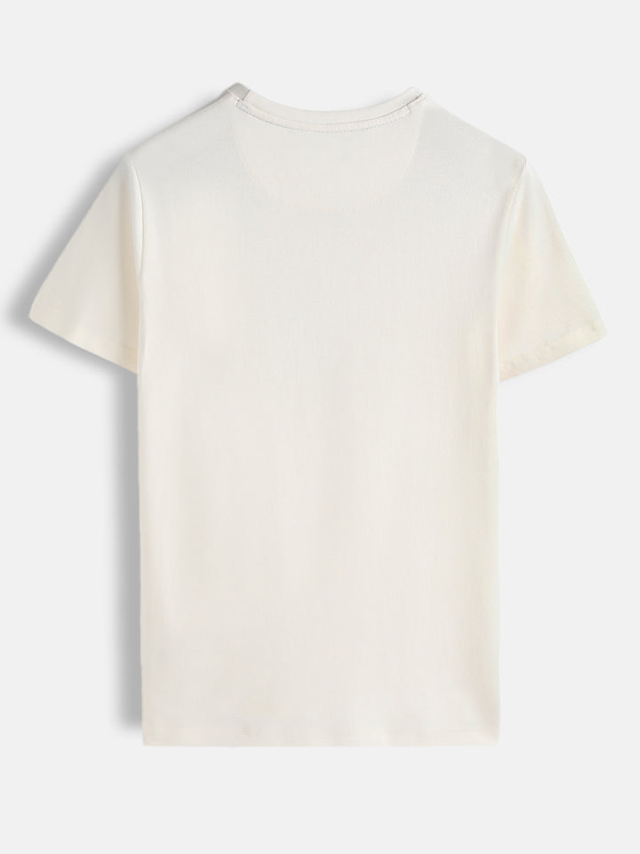 Foil Print Slim Fit T-Shirt | Off White