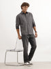 Slim Fit Full Sleeve AOP Shirt | Dark Grey