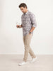 Slim Fit AOP Full Sleeve Shirt | Purple