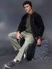Men's casual comfort fit Black jacket with constrast details | Black