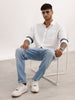 Solid Regular Fit Full Sleeve Shirt | White