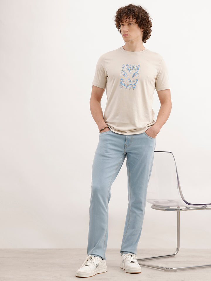 Solid Slim Fit Denim Jeans  | Light Blue