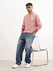 Regular Fit Placement Printed Sweatshirt | Pink