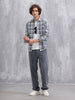 Textured Checked Regular Fit Shirt | Blue