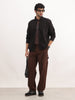 Solid Comfort Fit Zipper Jacket | Black