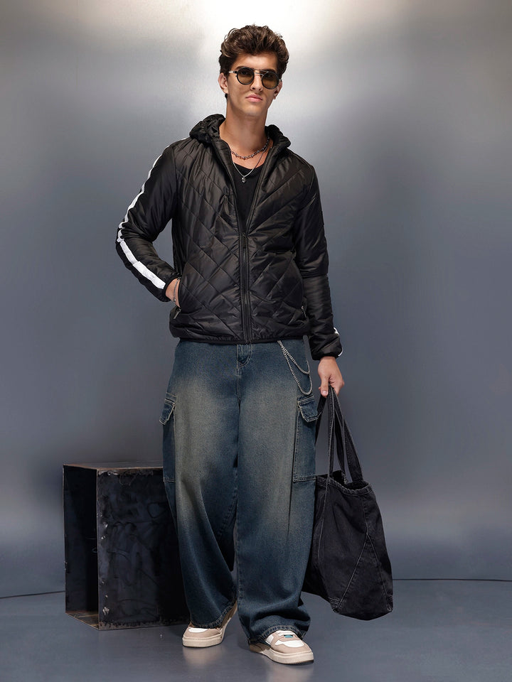 Classic Regular Fit Hooded Jacket   |  Black