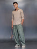 Men's textured full sleeve shirt with subtle pattern | Beige