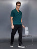 Men’s solid knit polo | Green
