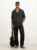 Solid Slim Fit Full Sleeve Shirt | Black