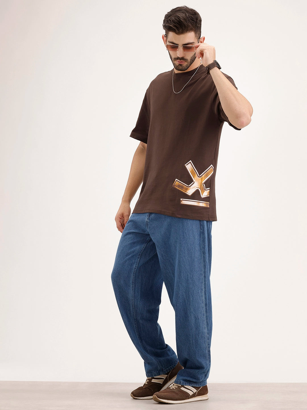 Oversized Fit T-Shirt | Brown