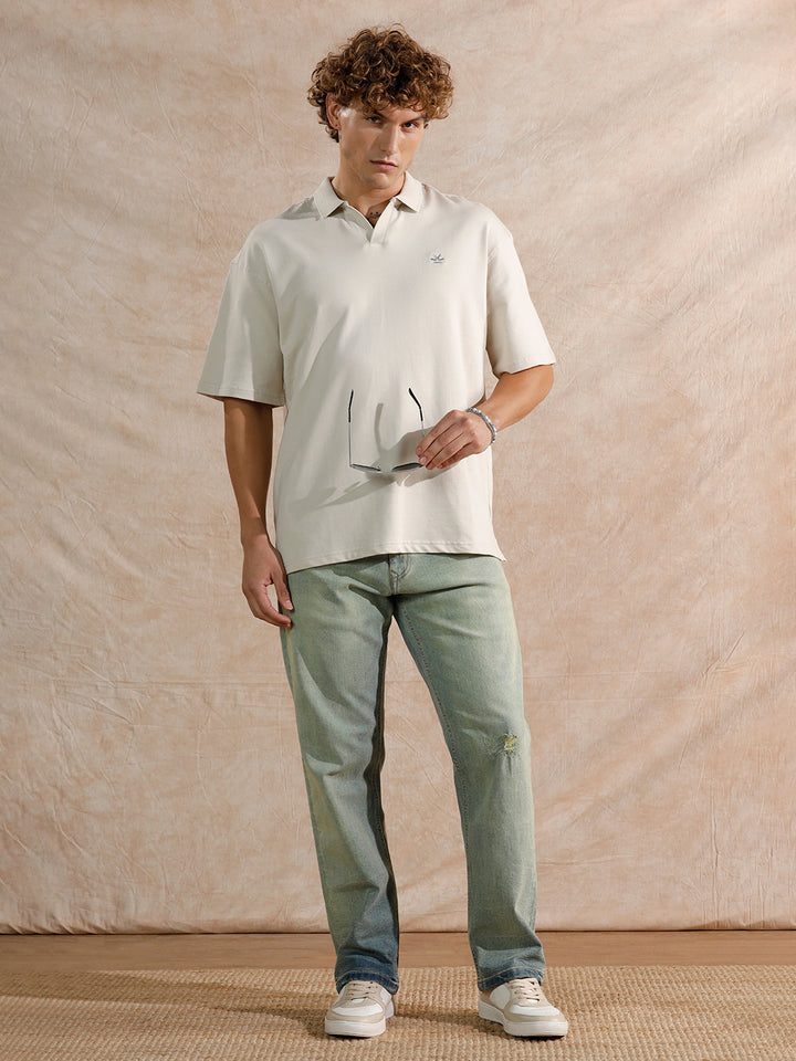 Distressed Heavy Fade Anti Fit Jeans | Blue