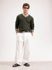 Classic Regular Fit Cable Knit Sweater  | Olive