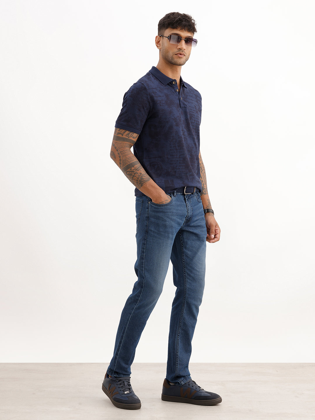Solid Slim Fit Denim Jeans | Blue