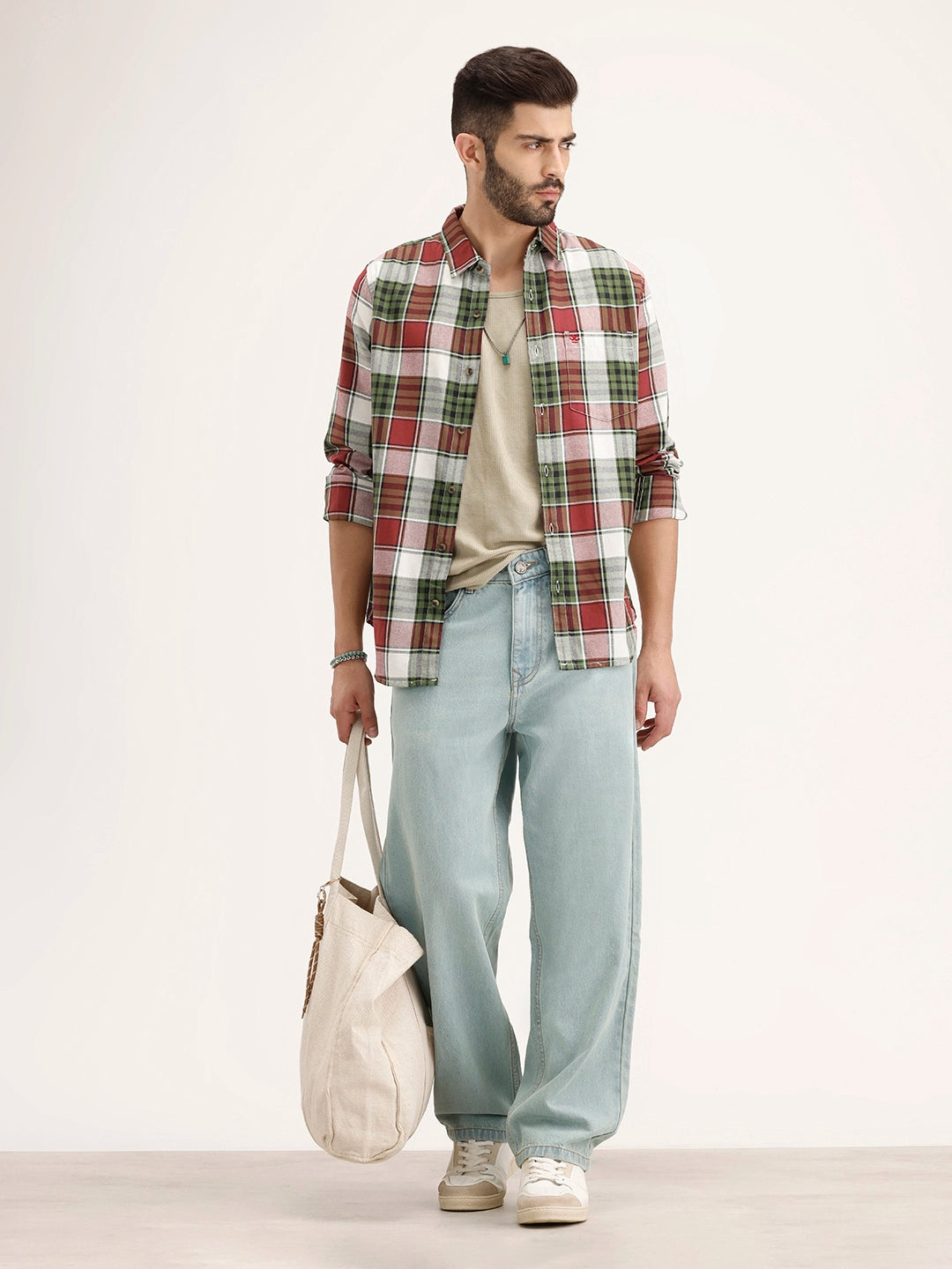 Regular Fit Checkerd Shirt | Multicolor