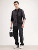 Slim Fit Pannel Printed Shirt | Grey