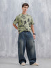 Bizarre Elements Inspired Oversized Aop T-Shirt | Green