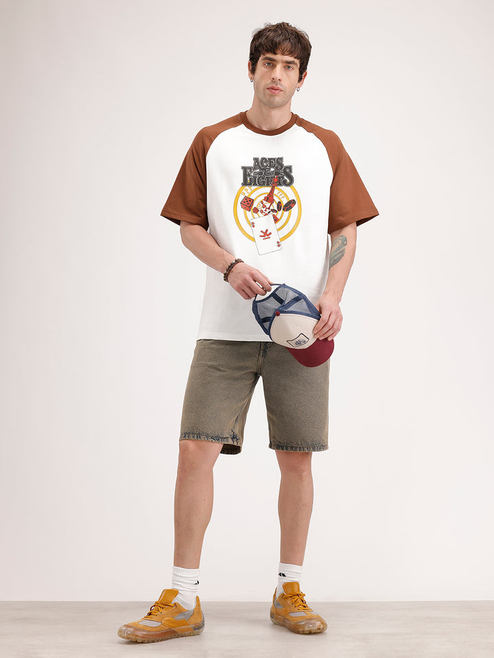 Oversized Ragland Sleeve T-Shirt | White