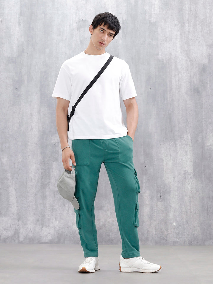 Men’s Relaxed Fit Knit Jogger With Utility Pockets | Teal