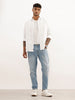 Slim Fit Textured Stripe Shirt | White