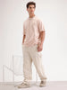 Oversized Placement Printed T-Shirt | Pink