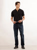 Relaxed Fit Faded Denim Jeans  | Dark Blue