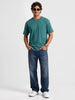 Classic Embroidered Patch Detail T-Shirt | Purple