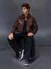 Wrogn Branded Men's Varsity Inspired Jacket  |  Brown