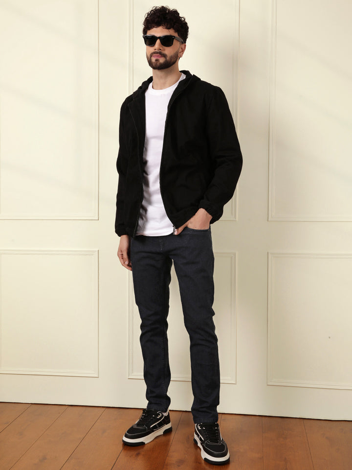 Casual Slim Tapered Jeans | Black