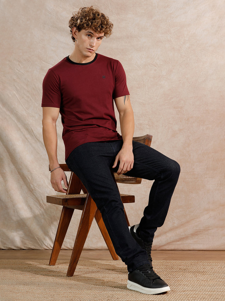Solid Look Slim Fit Jeans | Dark Blue