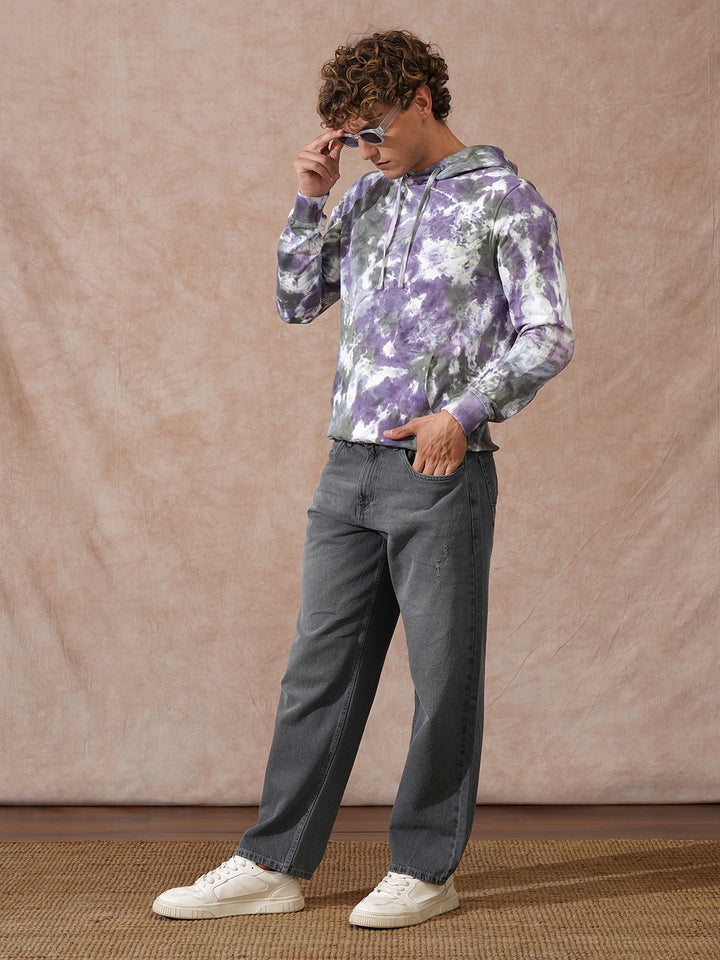 Tie Dyed Hoodie | Purple