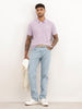 Solid Slim Fit Polo T-Shirt | Purple