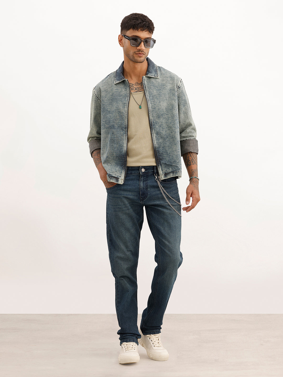 Regular Fit Tinted Overshirt | Light Blue | WSH01LSRE0373S