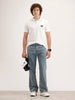 Slim Fit Patch Detailed Polo T-Shirt | Off White