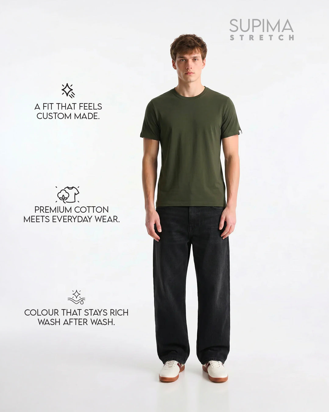 Essential Supima Crew Neck T-Shirt | Essential |  Olive