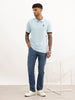 Slim Fit Contrast Sleeve Polo T-Shirt | Light Blue