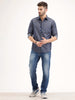 Regular Fit Solid Shirt | Navy Blue