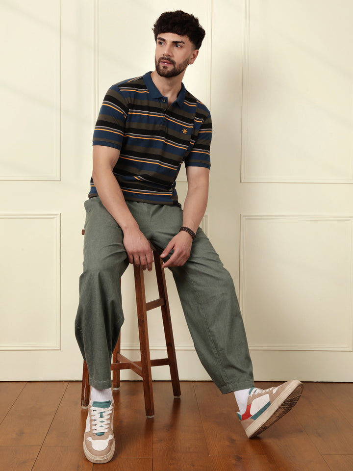 Pure Cotton Yarn Dyed Polo | Dark Blue