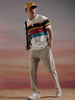 Striped Blocks Knit Polo T-Shirt