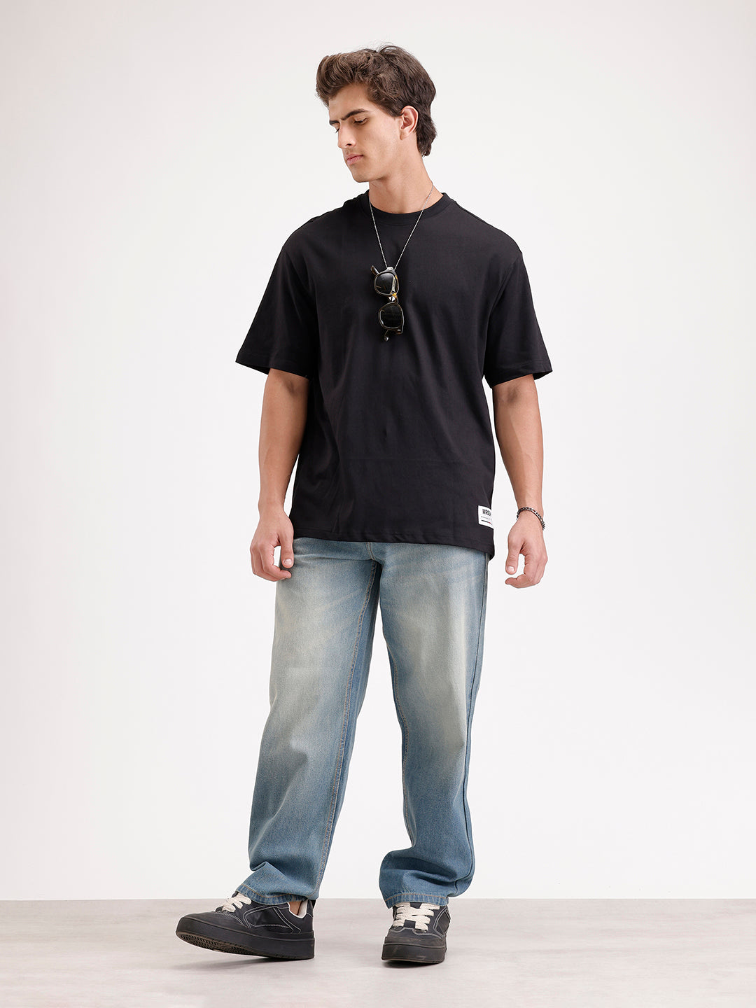 Solid Oversized T-Shirt  | Black