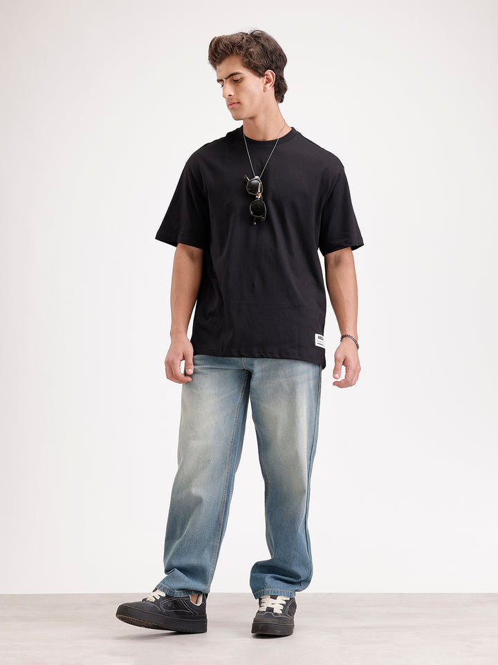 Solid Oversized T-Shirt  | Black