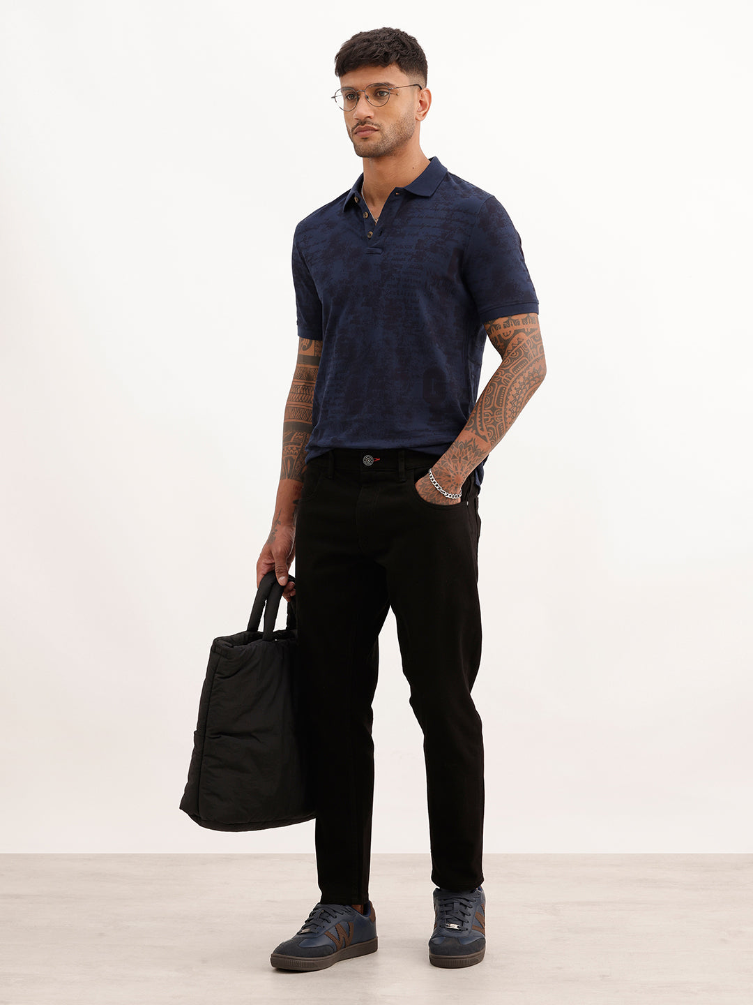 Solid Slim Cropped Fit Denim Jeans | Black