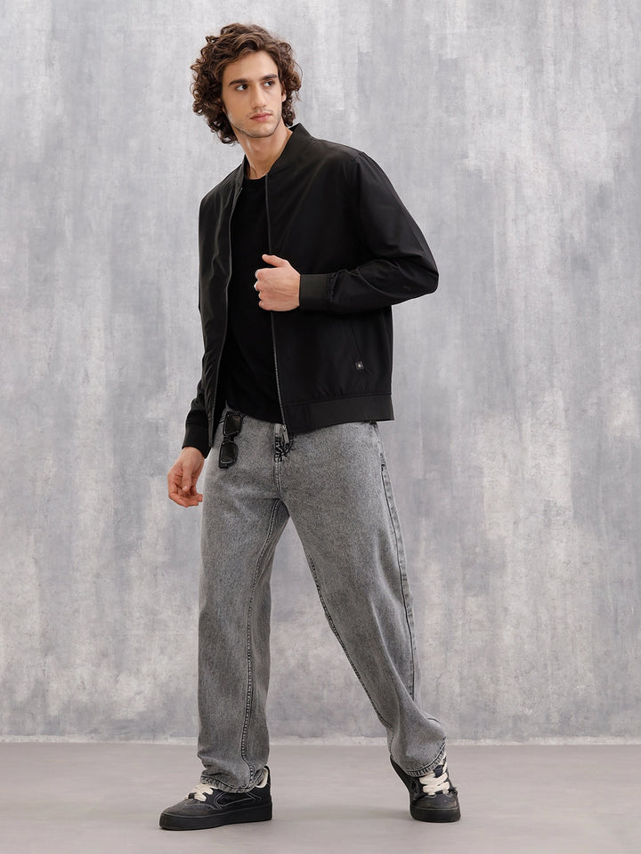 Light Weight Shell Bomber Jacket For Everyday Use  |  Black