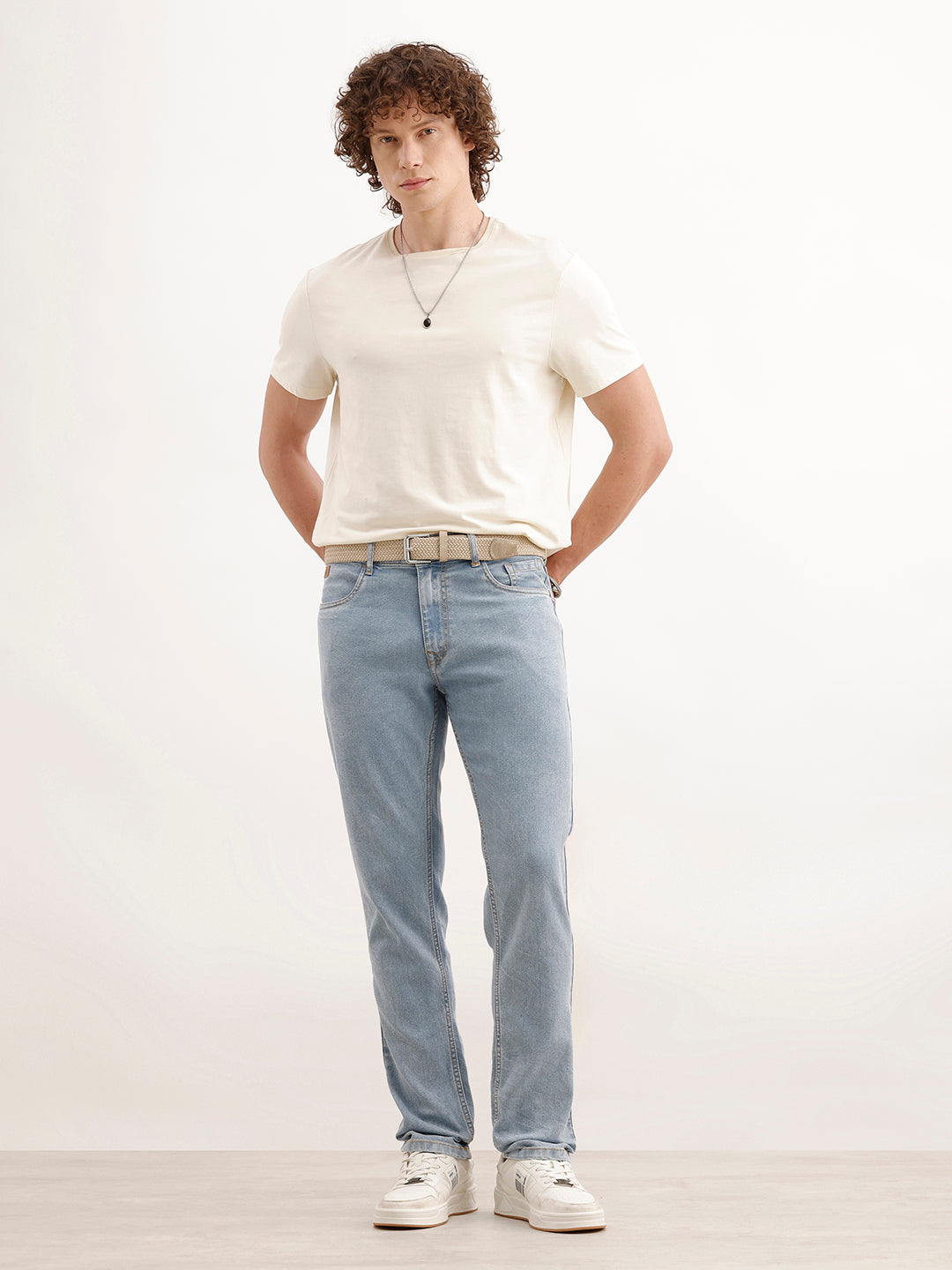 Solid Slim Fit Denim Jeans  | Light Blue