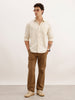 Solid Regular Fit Full Sleeve Shirt | Beige