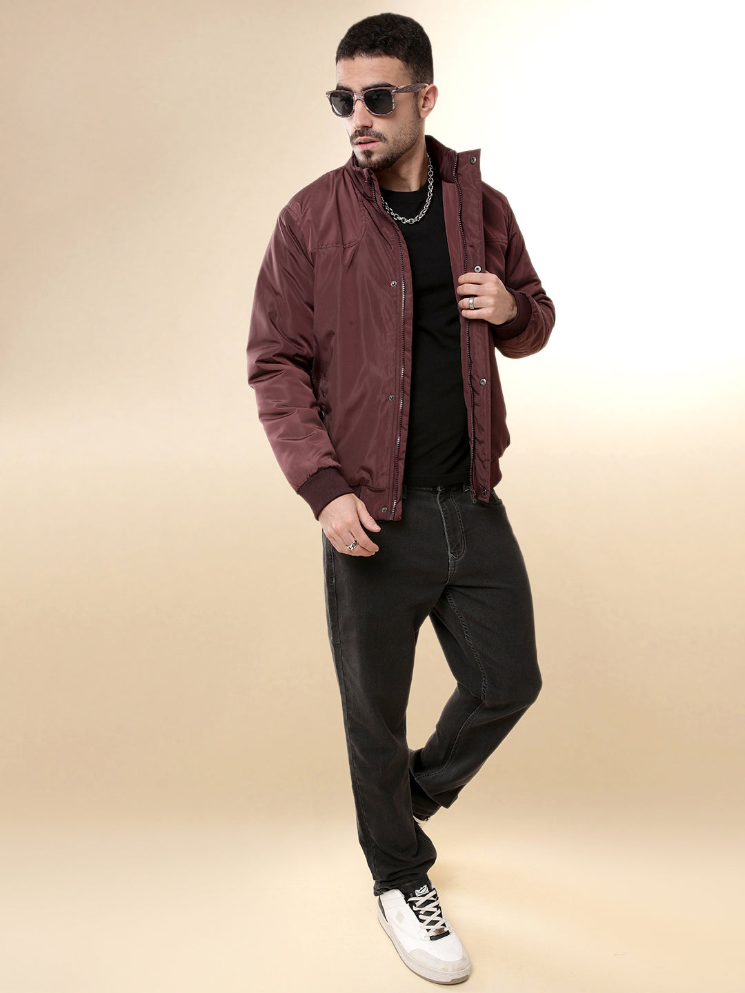 Wine Blaze Nylon Jacket