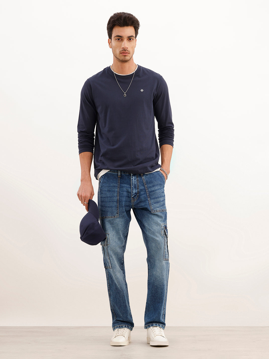 Classic Mid-Rise Cargo Fit Jeans