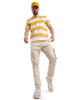 Premium Yellow Striped Polo T-Shirt